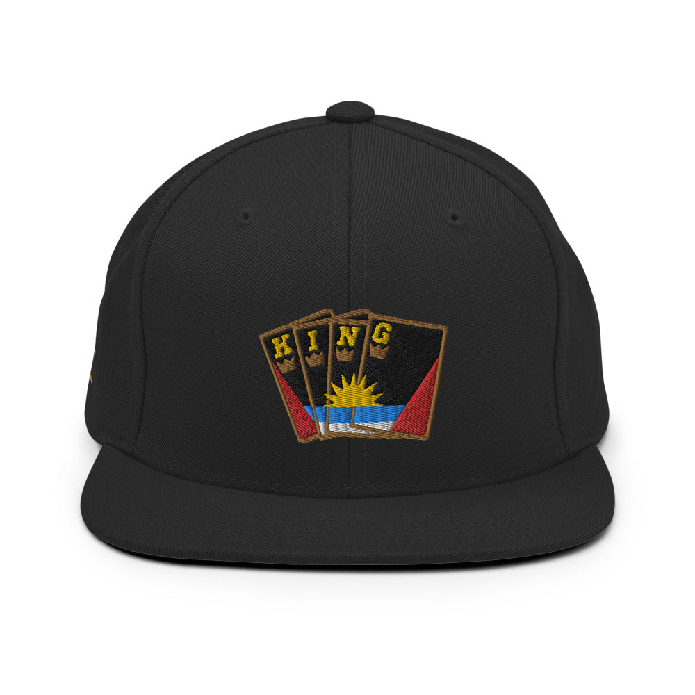 Men's Royal Crush King Card Snapback Antigua - Black