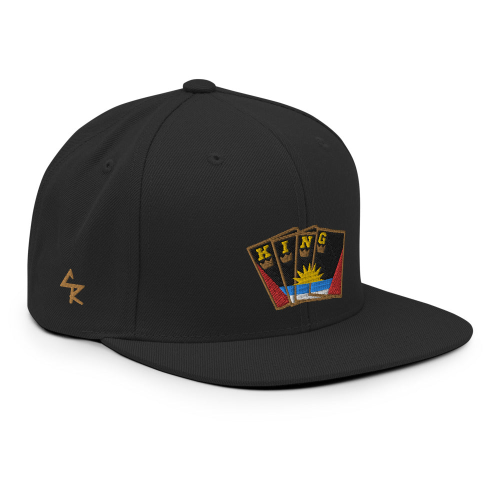 Men's Royal Crush King Card Snapback Antigua - Black