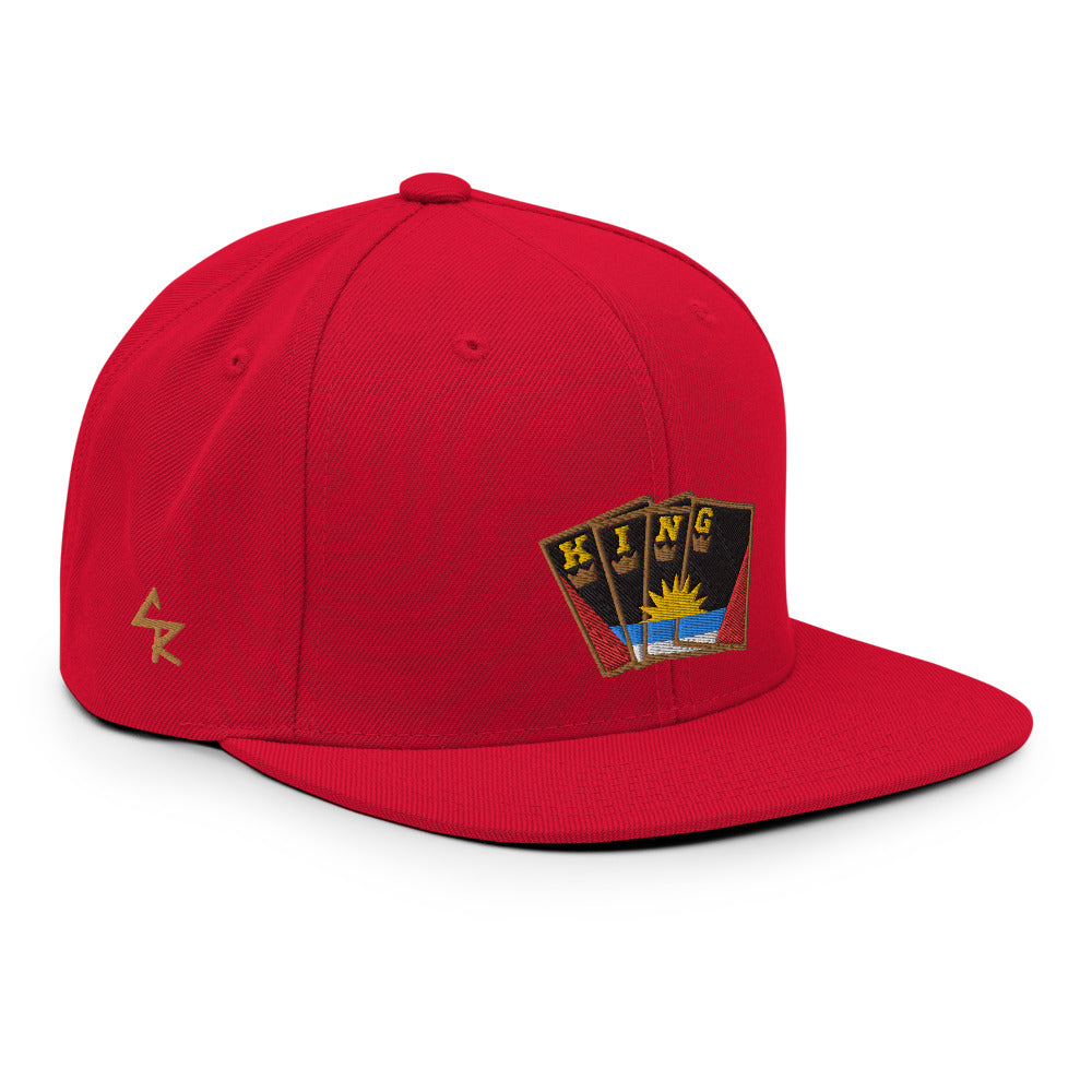 Men's Royal Crush King Card Snapback Antigua - Red