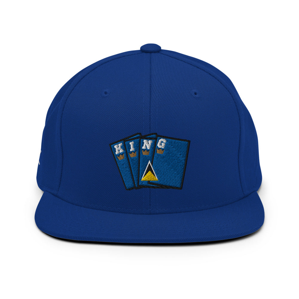 Men's Royal Crush King Card Snapback St. Lucia - Royal Blue